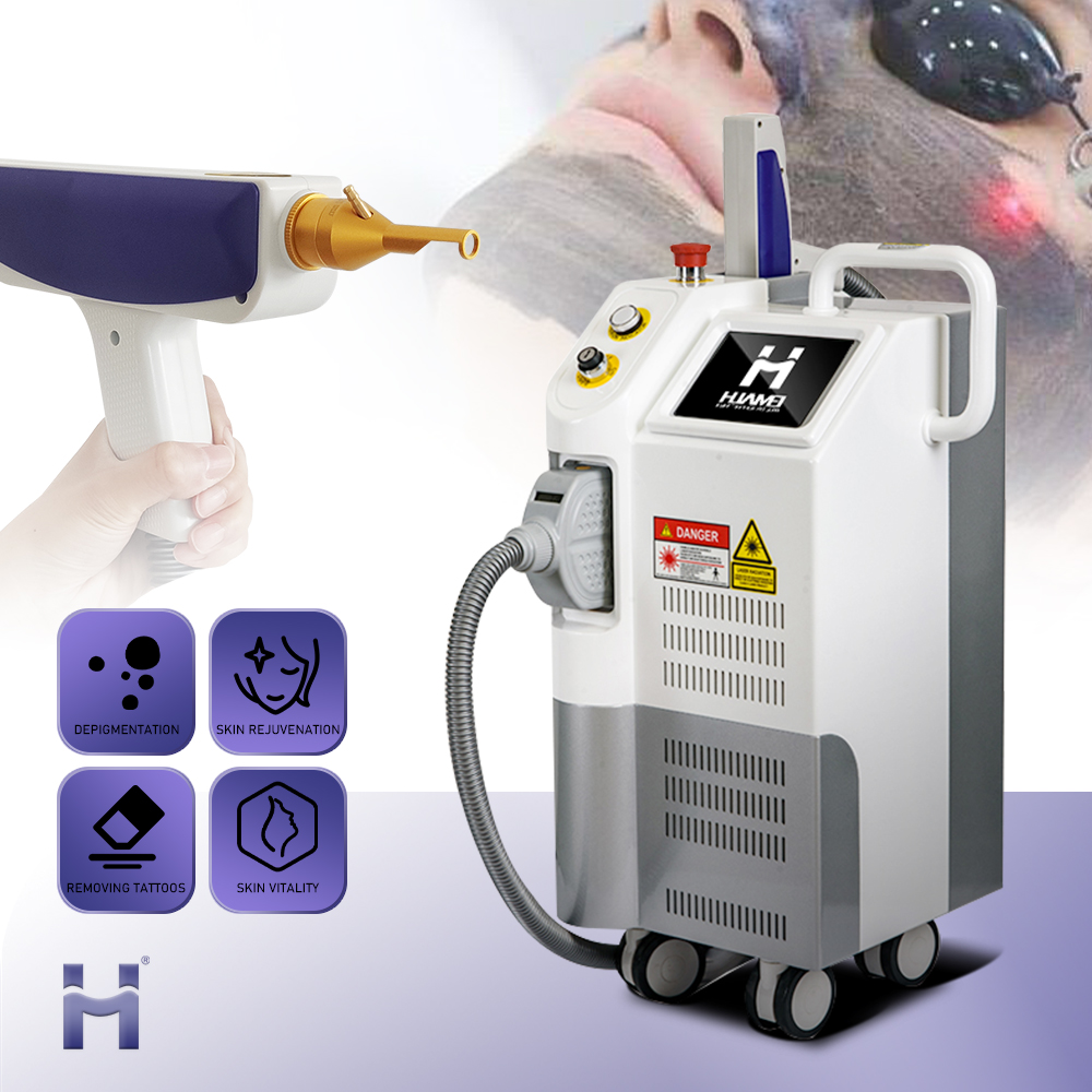 Newest 532nm 1064nm 1320nm Q Switched Nd Yag Laser Tattoo Removal Machine