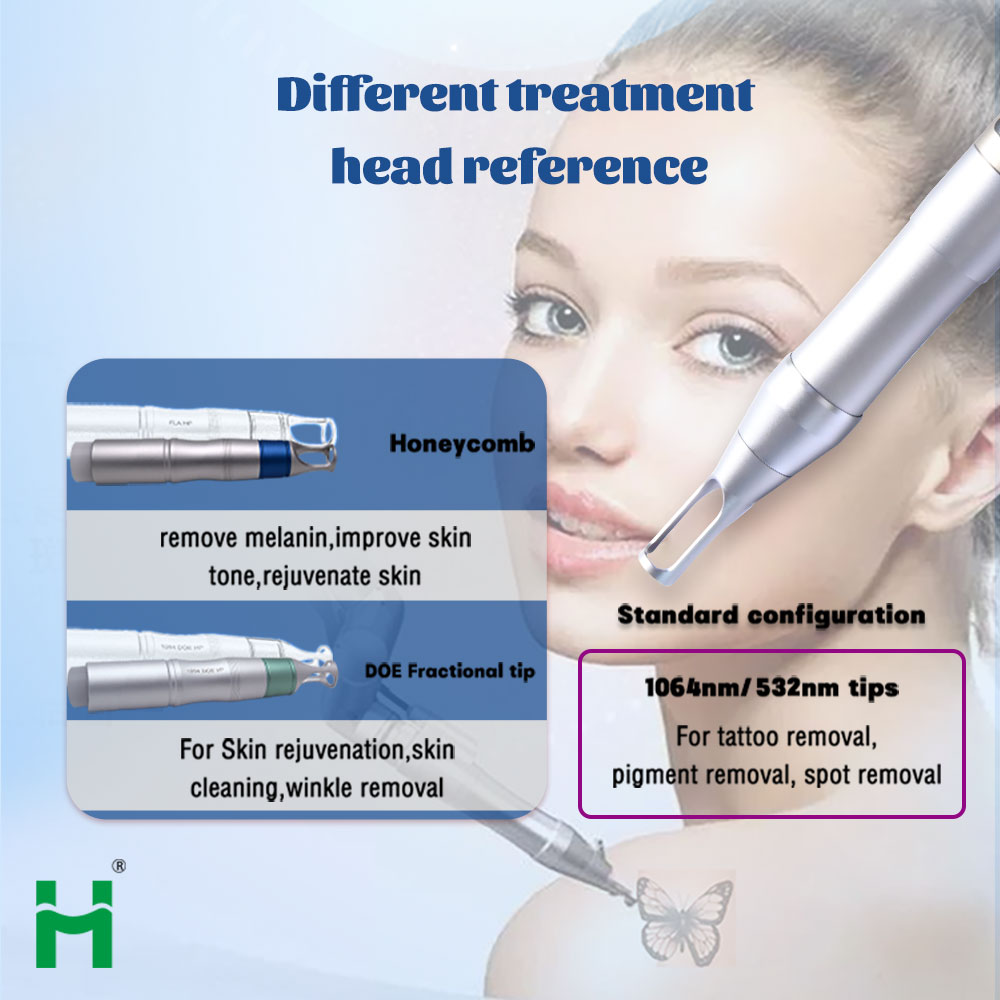 Nd Yag Laser Tattoo Removal Machine Q Switched Carbon Peeling 532nm 1064nm 1320nm